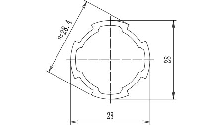 基礎(chǔ)鋁管尺寸圖
